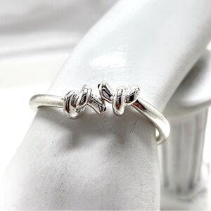 Kenneth Cole, Vintage, Silver Hinged Knots Bracelet, Smaller Size